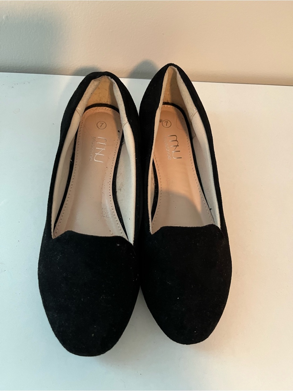 Black Suede Women's Loafers by Miu